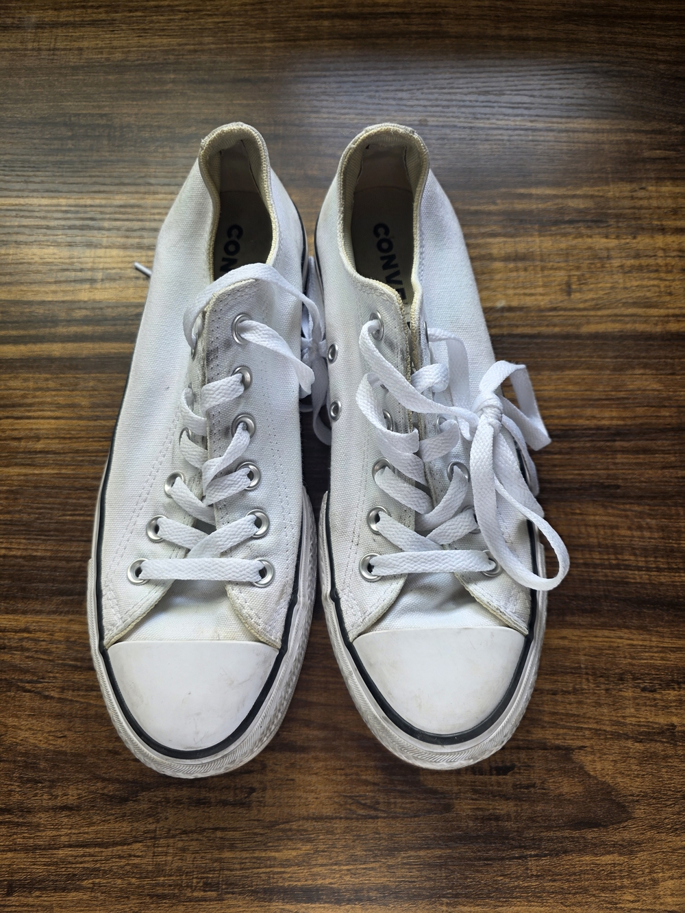 Classic White Canvas Low-Top Sneakers